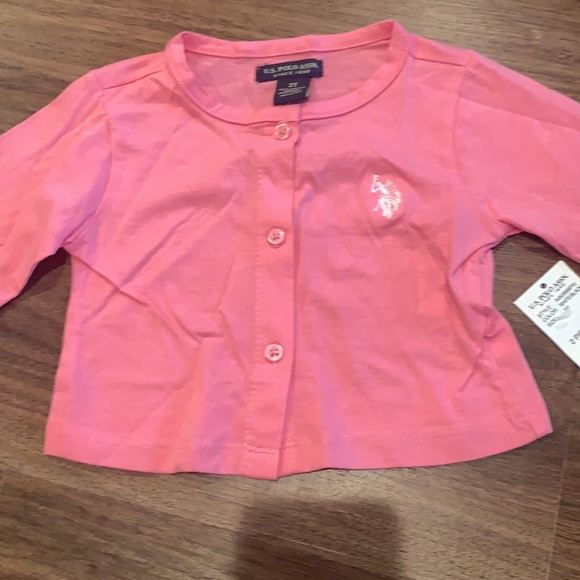 U.S. Polo Assn.- 2pcs Girls Dress and Pink Cardigan- 2T - Picture 3 of 8